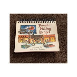 Favorite Holiday Recipes Spiral Cookbook Walmart Associate Charity Vintage